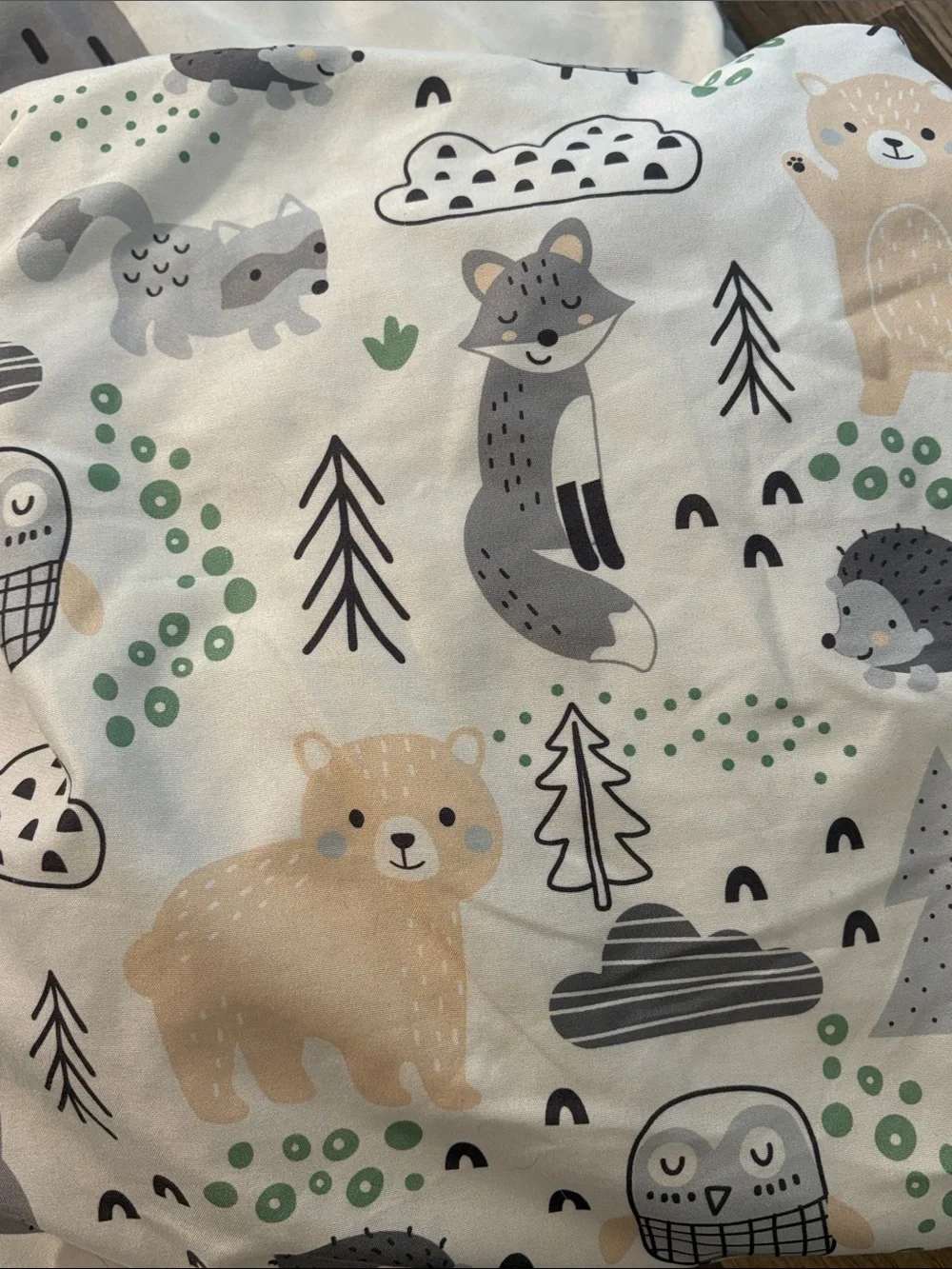 Plush Woodland Friends Baby Crib Bedding Set - Comforter & 2 Sheets